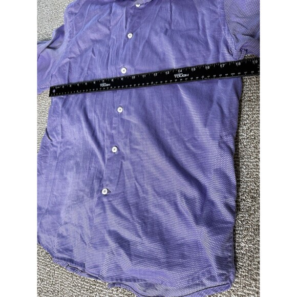 Robert Graham Dress Shirt Men’s 15 33/33 S Tailored Fit Purple Geometric - Picture 4 of 8